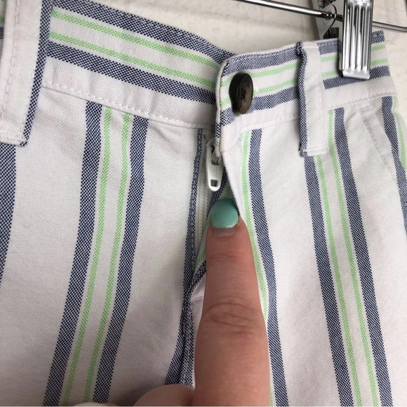 NWT Janie and Jack shorts white with blue & green stripes size 3-6 months - Picture 4 of 11